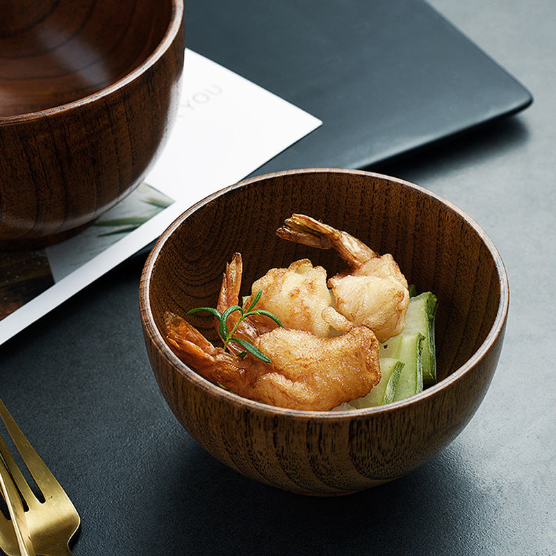 Retro Japanese style wooden tableware
