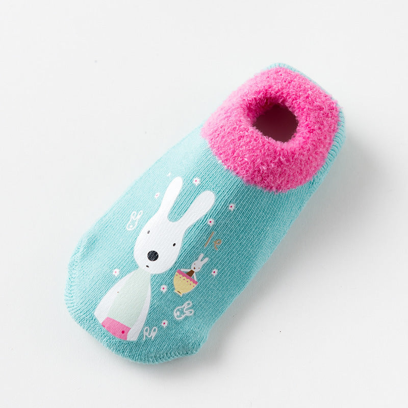 Terry Plus Velvet Non-slip Cartoon Baby Toddler Socks