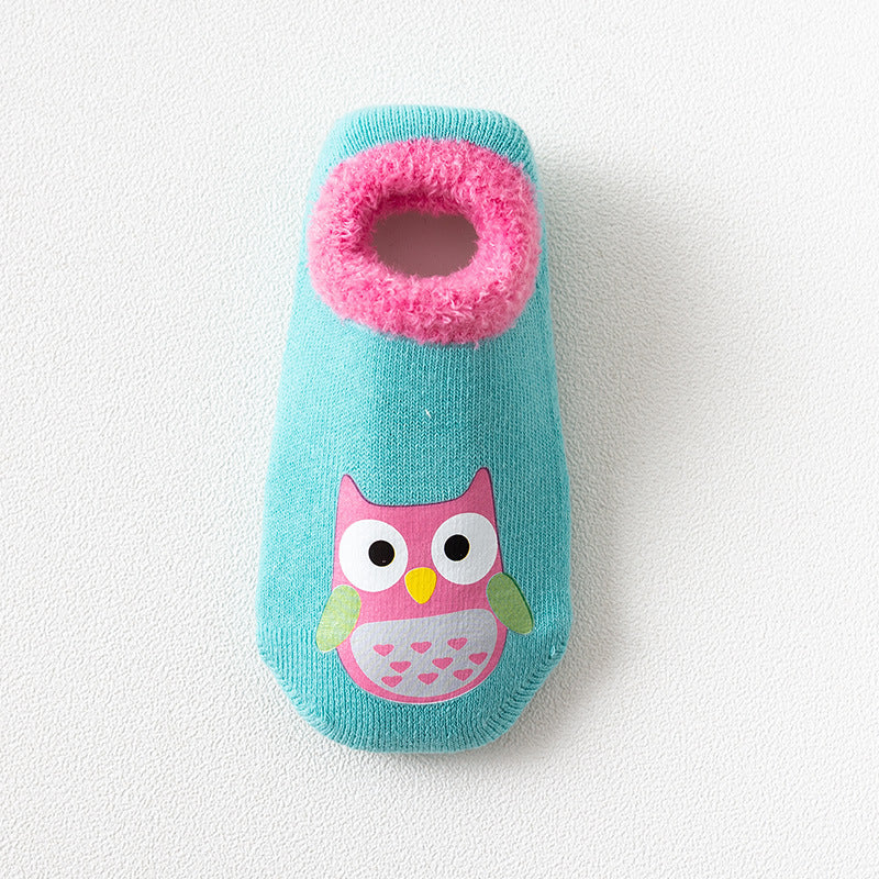 Terry Plus Velvet Non-slip Cartoon Baby Toddler Socks