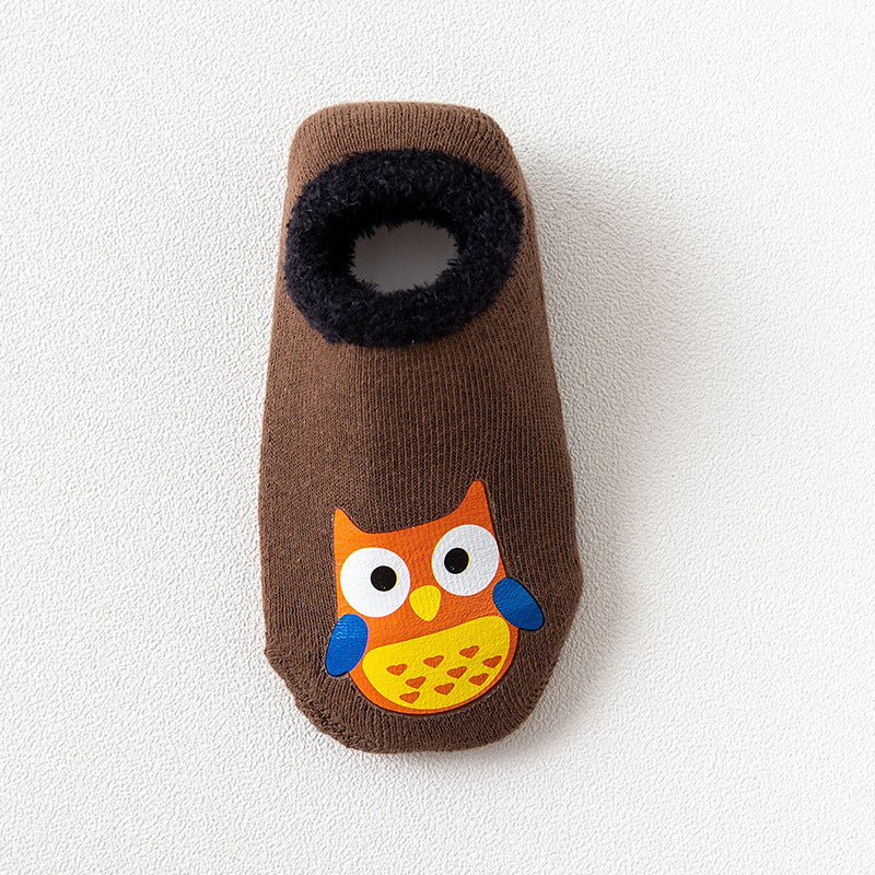 Terry Plus Velvet Non-slip Cartoon Baby Toddler Socks