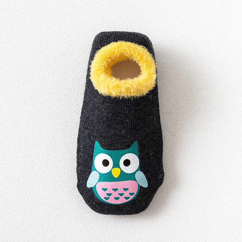 Terry Plus Velvet Non-slip Cartoon Baby Toddler Socks