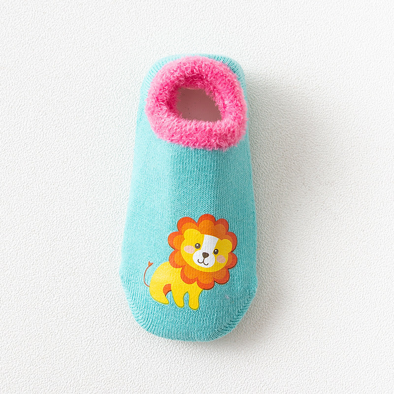 Terry Plus Velvet Non-slip Cartoon Baby Toddler Socks