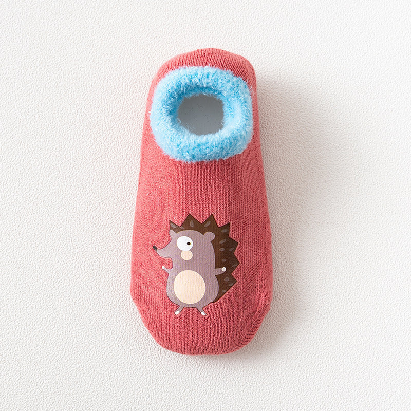 Terry Plus Velvet Non-slip Cartoon Baby Toddler Socks