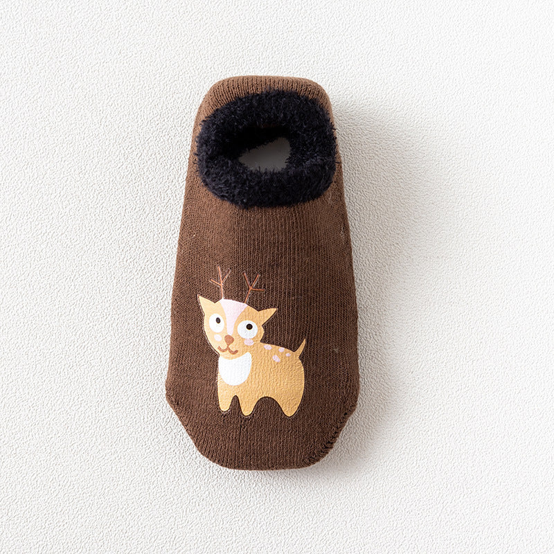 Terry Plus Velvet Non-slip Cartoon Baby Toddler Socks