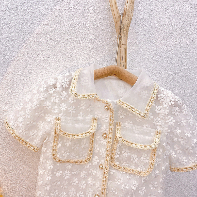 Western Style Small Fragrance Short-sleeved Shorts Suit