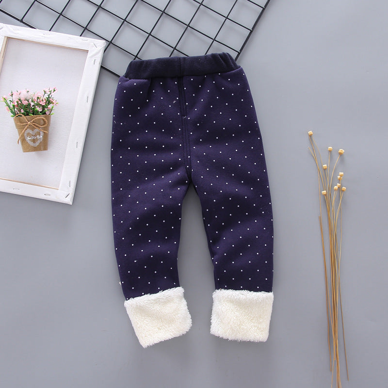 Baby pants with fleece