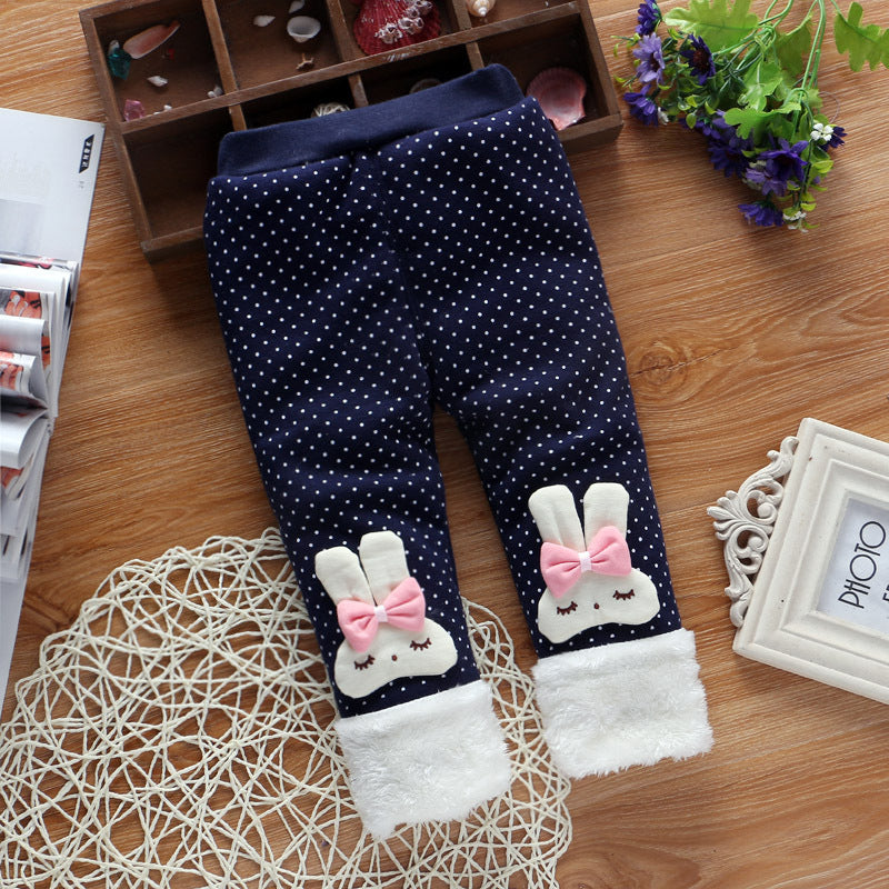 Baby pants with fleece