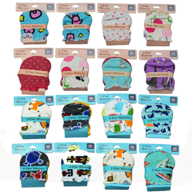 Print Anti-Scratch Face Baby Gloves