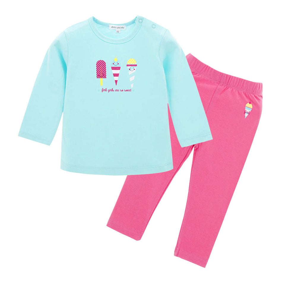 Children's Korean-Style Suit, Two-Piece, Long-Sleeved Trousers, Girl Suit
