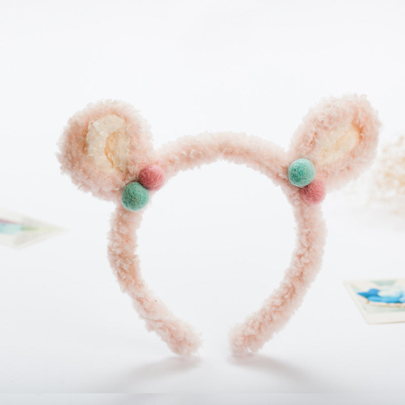 Plush bear ear headband
