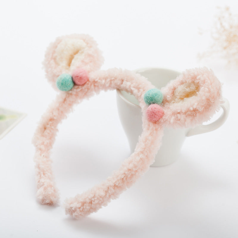 Plush bear ear headband