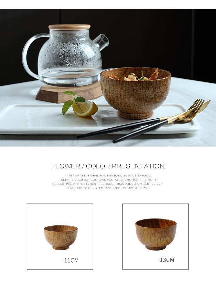 Retro Japanese style wooden tableware