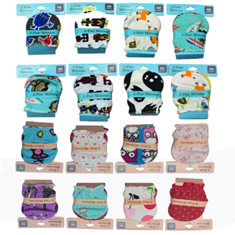 Print Anti-Scratch Face Baby Gloves