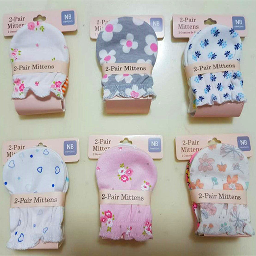 Print Anti-Scratch Face Baby Gloves