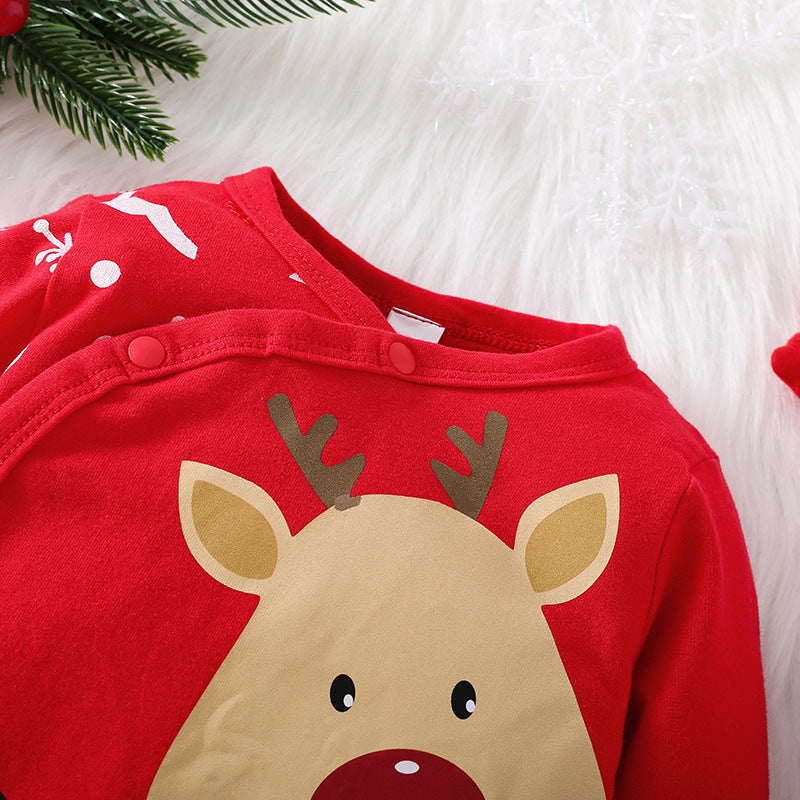 Cute Cartoon Red Onesie Romper Hat