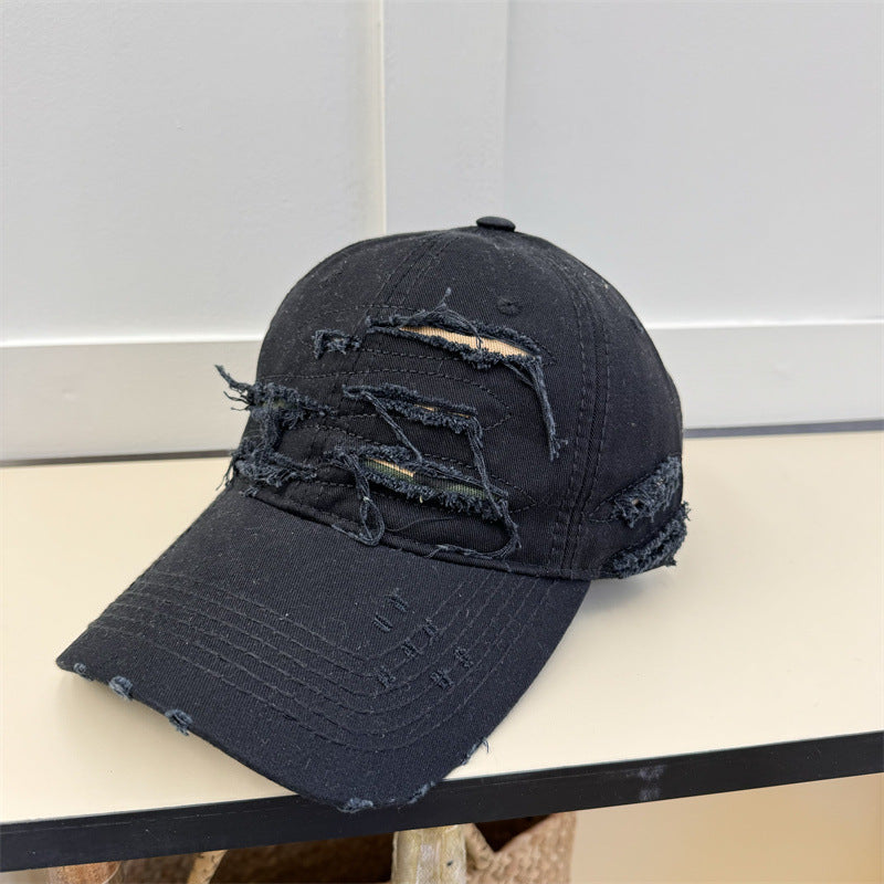 Sun Hat Make Old Ripped Soft Top Baseball Cap