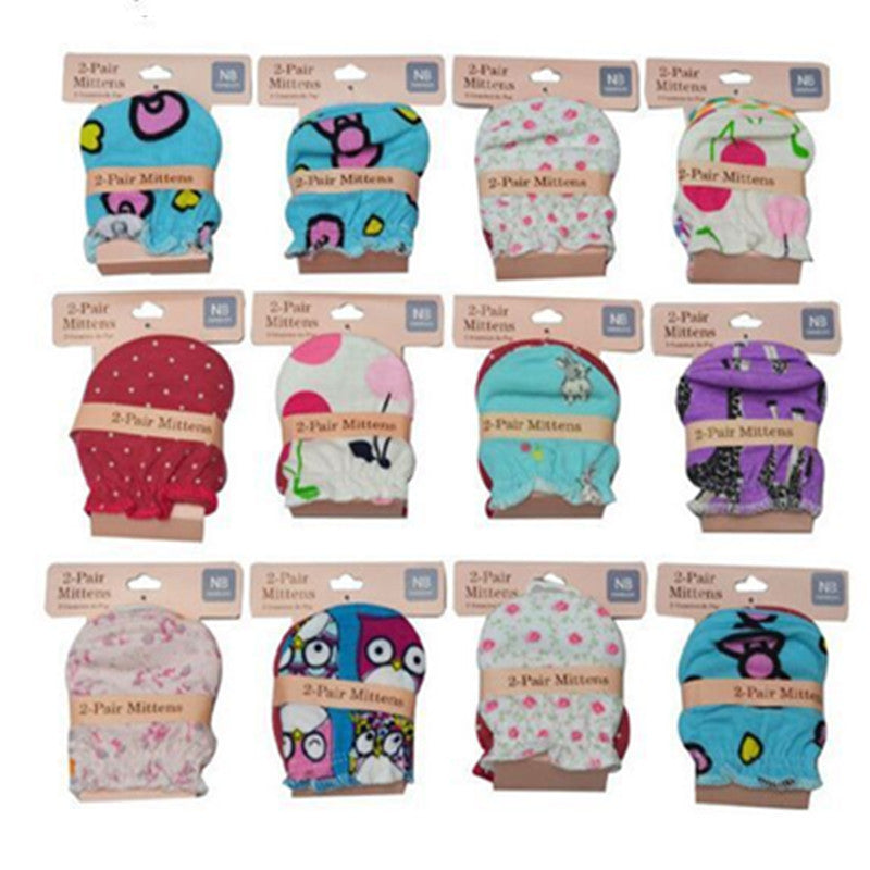 Print Anti-Scratch Face Baby Gloves