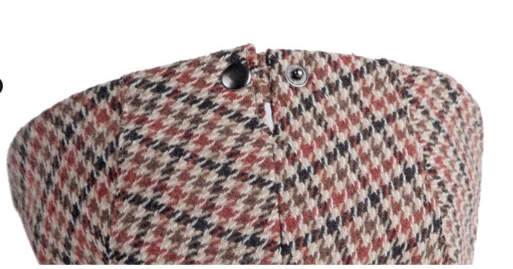 Fashion Retro Beret Houndstooth
