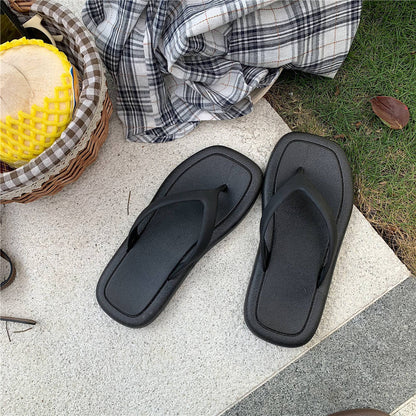 Fashion Solid Color Flip-flops Women's Soft Bottom Flip-flops