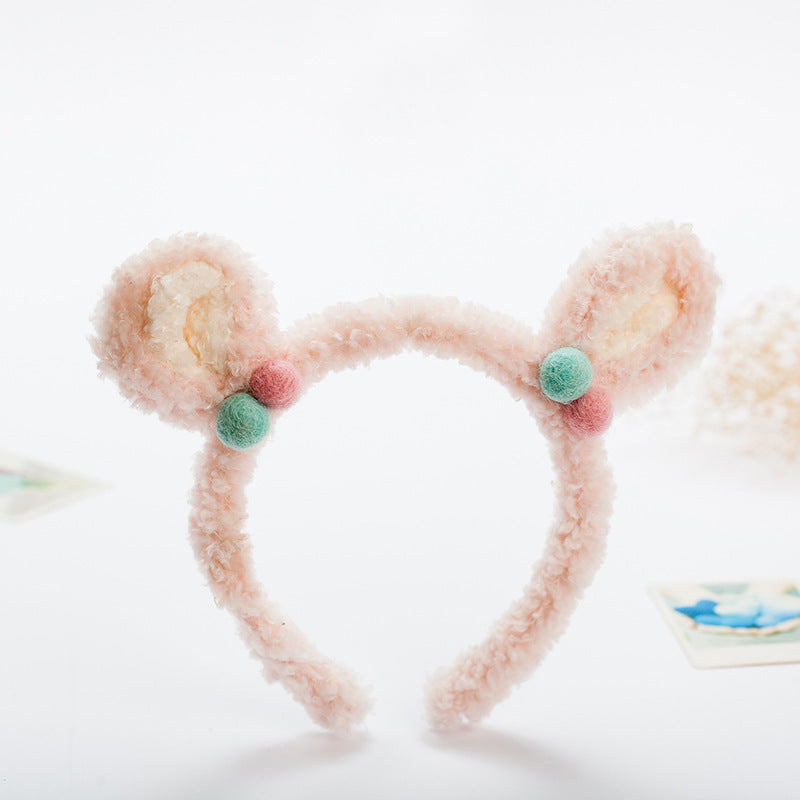 Plush bear ear headband