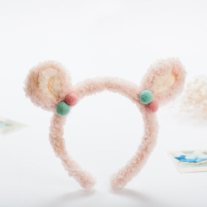 Plush bear ear headband
