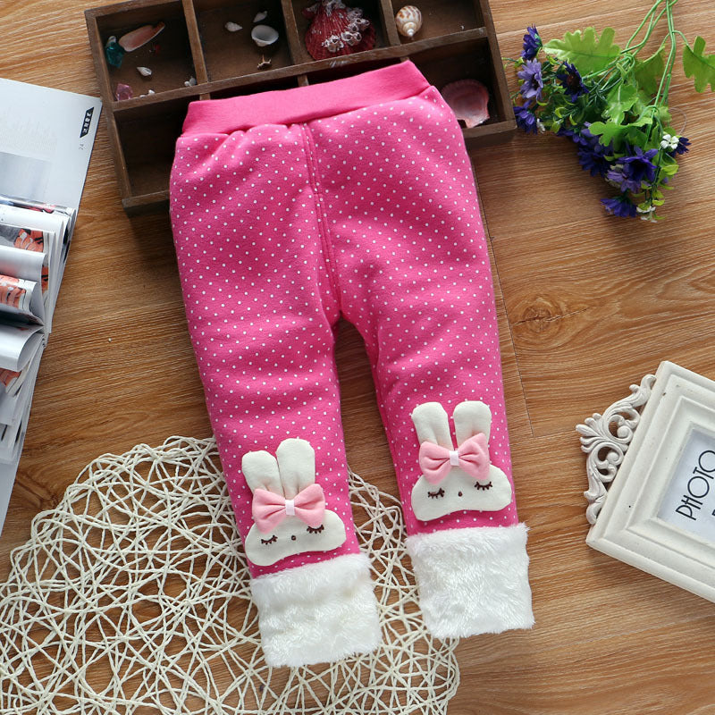 Baby pants with fleece