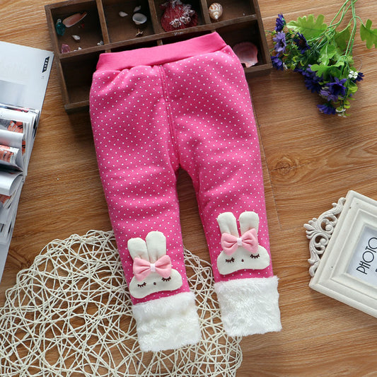 Baby pants with fleece