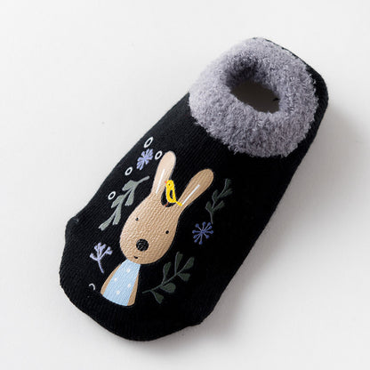 Terry Plus Velvet Non-slip Cartoon Baby Toddler Socks