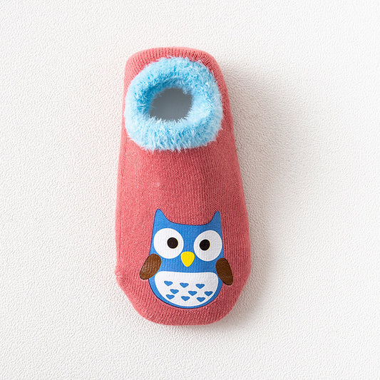 Terry Plus Velvet Non-slip Cartoon Baby Toddler Socks