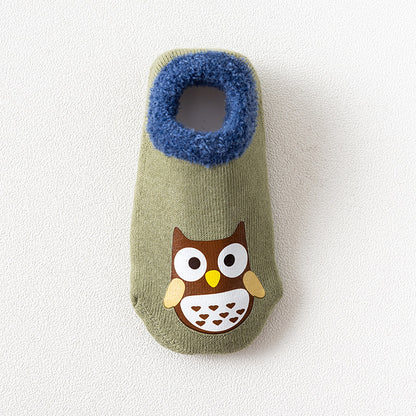 Terry Plus Velvet Non-slip Cartoon Baby Toddler Socks