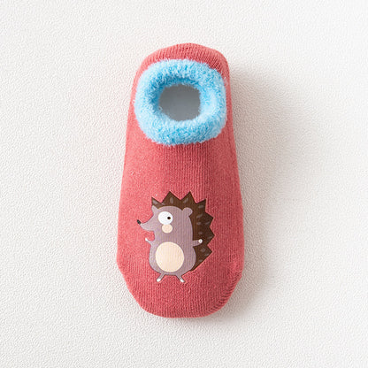 Terry Plus Velvet Non-slip Cartoon Baby Toddler Socks