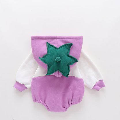 Baby Winter Clothes, Vegetable Styling Clothes, Foreign Style Romper Plus Velvet Thickening Warm One-piece Baby Winter Clothes
