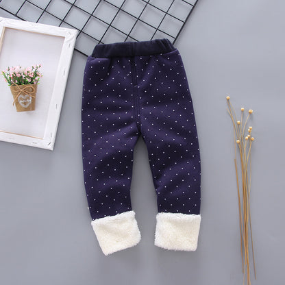 Baby pants with fleece