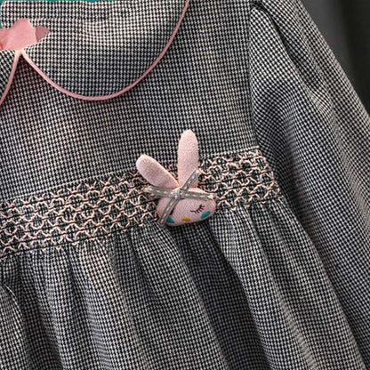 Princess Dress Western Style Spring And Autumn Plaid