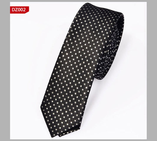 British Style Polyester Yarn Dyed Male 5cm Narrow Tie