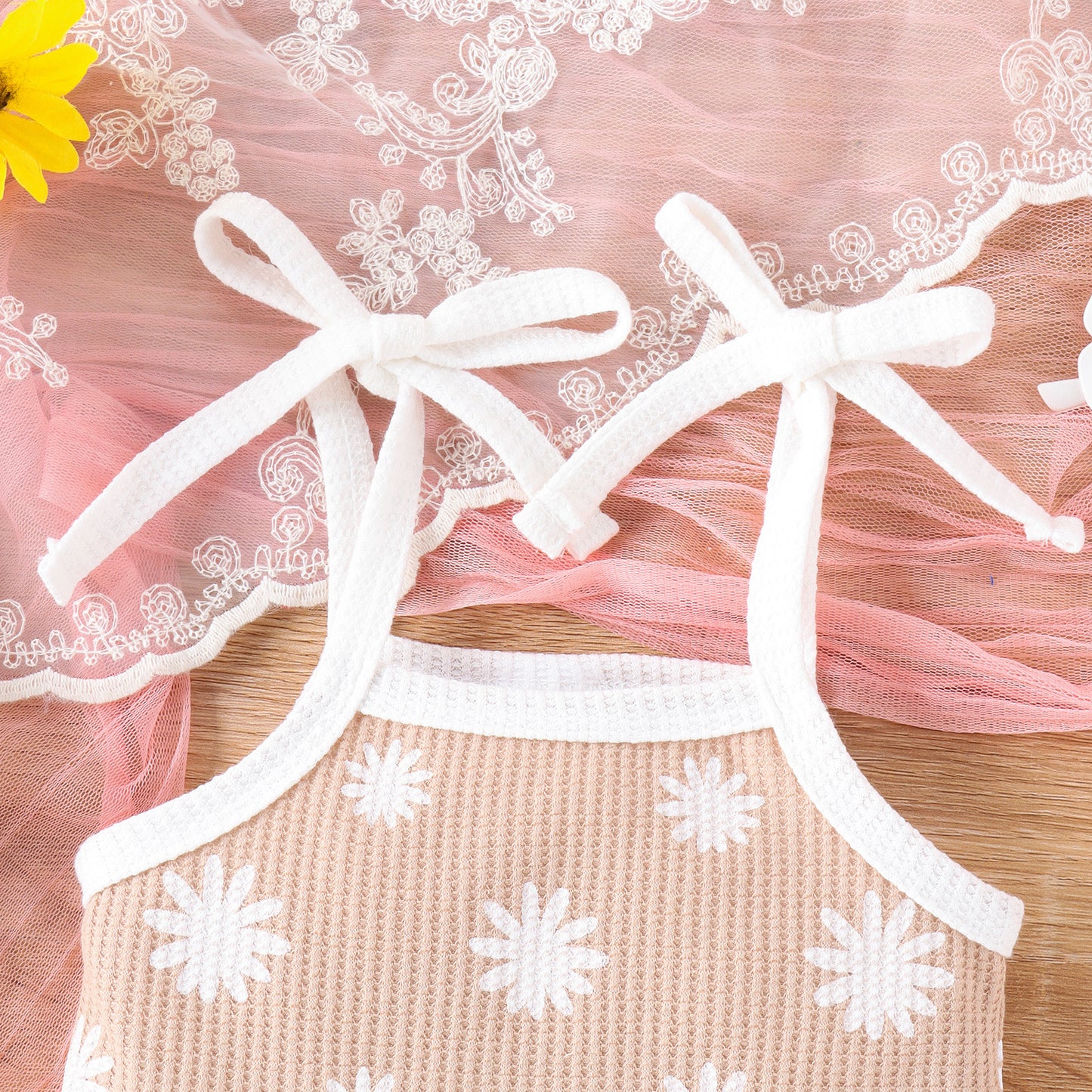 Waffle Two-piece Set Baby Triangle Shorts Suit