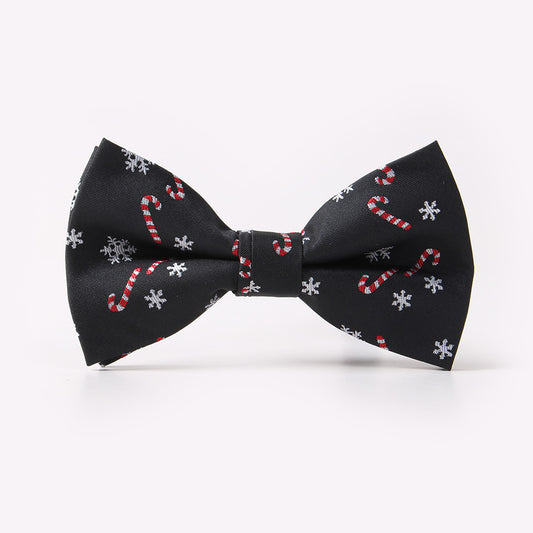 Men's Holiday Christmas Tree Snowflake Pattern Bow Tie