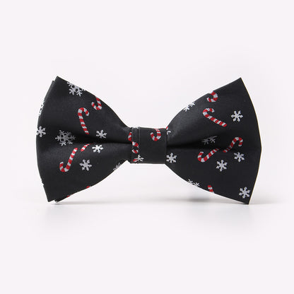 Men's Holiday Christmas Tree Snowflake Pattern Bow Tie