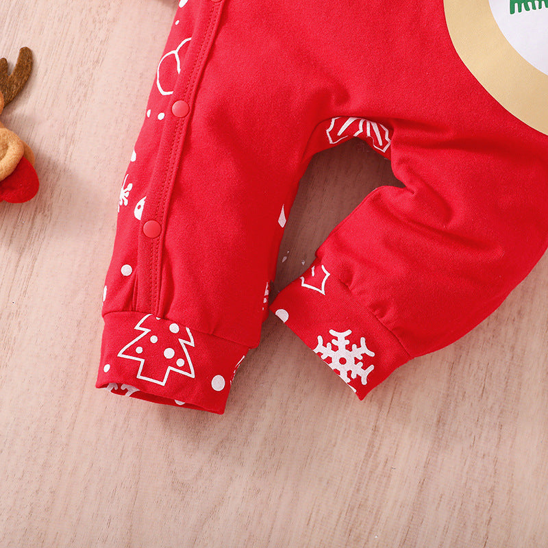 Cute Cartoon Red Onesie Romper Hat