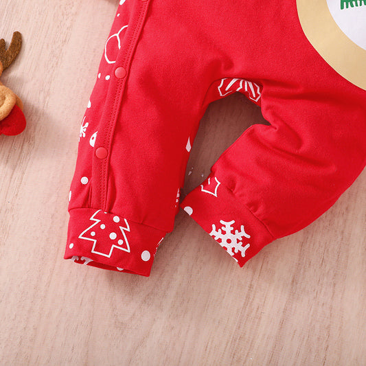 Cute Cartoon Red Onesie Romper Hat