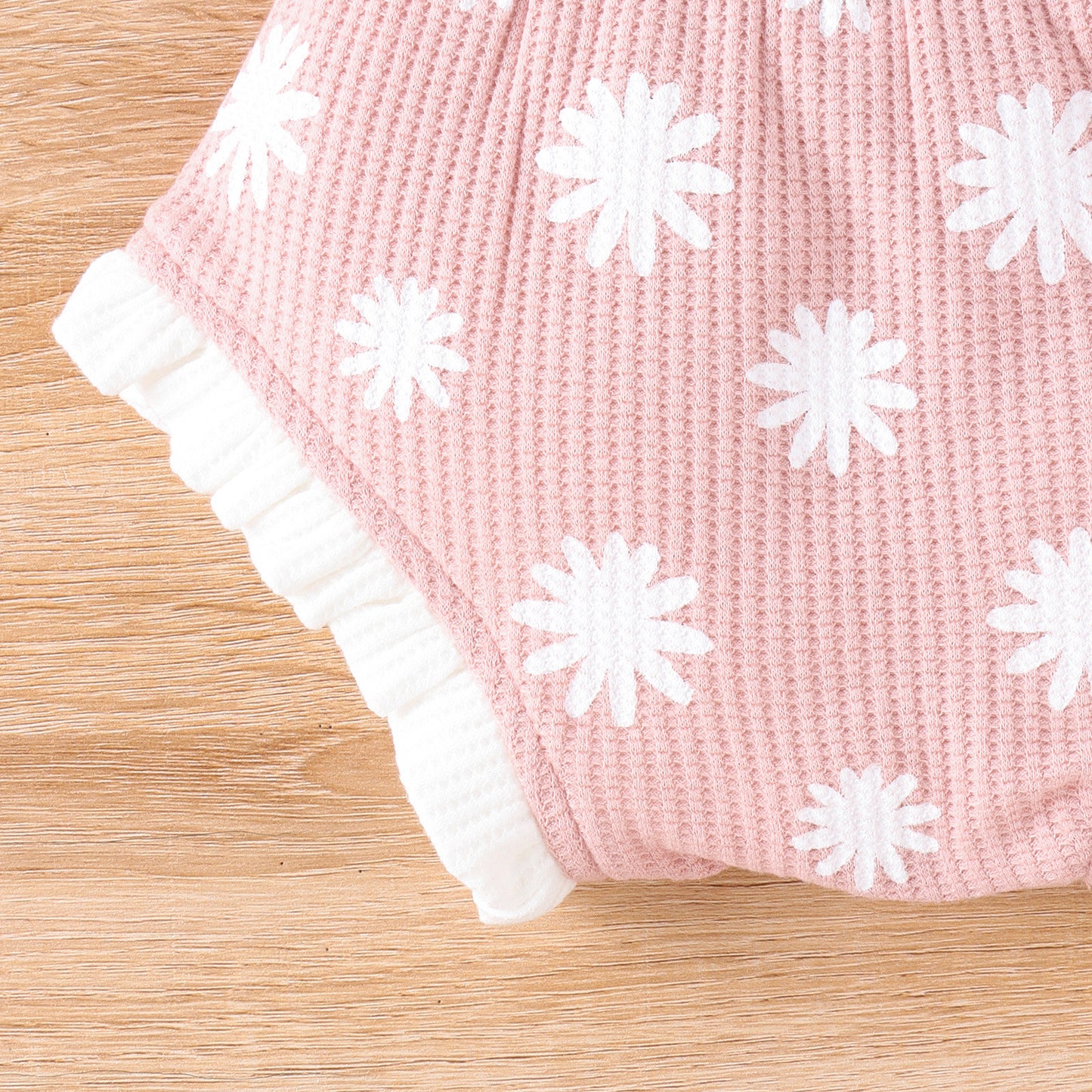 Waffle Two-piece Set Baby Triangle Shorts Suit