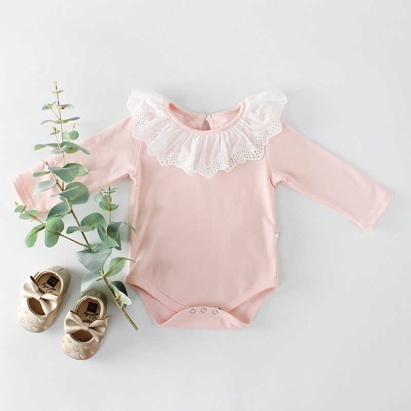Long - sleeved cotton jumpsuit