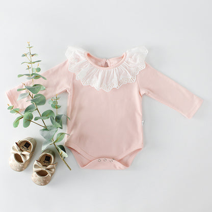 Long - sleeved cotton jumpsuit