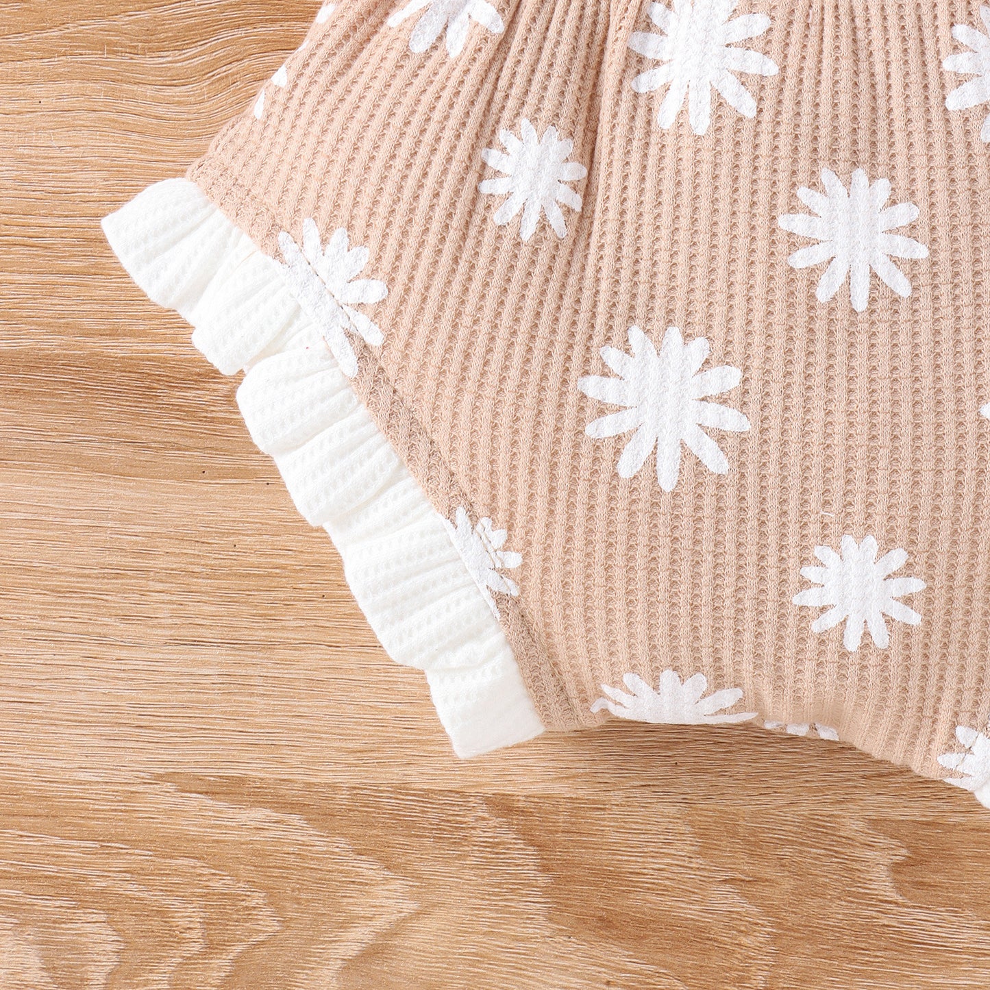 Waffle Two-piece Set Baby Triangle Shorts Suit