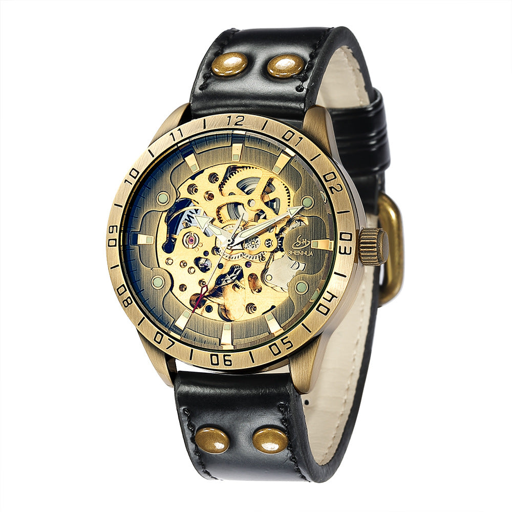Men's Automatic Mechanical Watch Double-sided Hollow