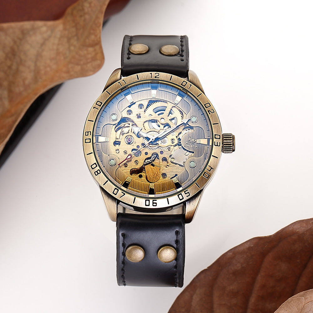 Men's Automatic Mechanical Watch Double-sided Hollow