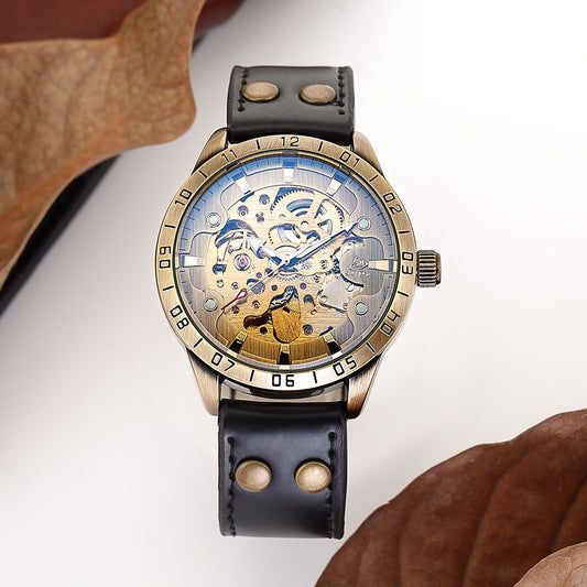 Men's Automatic Mechanical Watch Double-sided Hollow