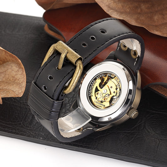 Men's Automatic Mechanical Watch Double-sided Hollow