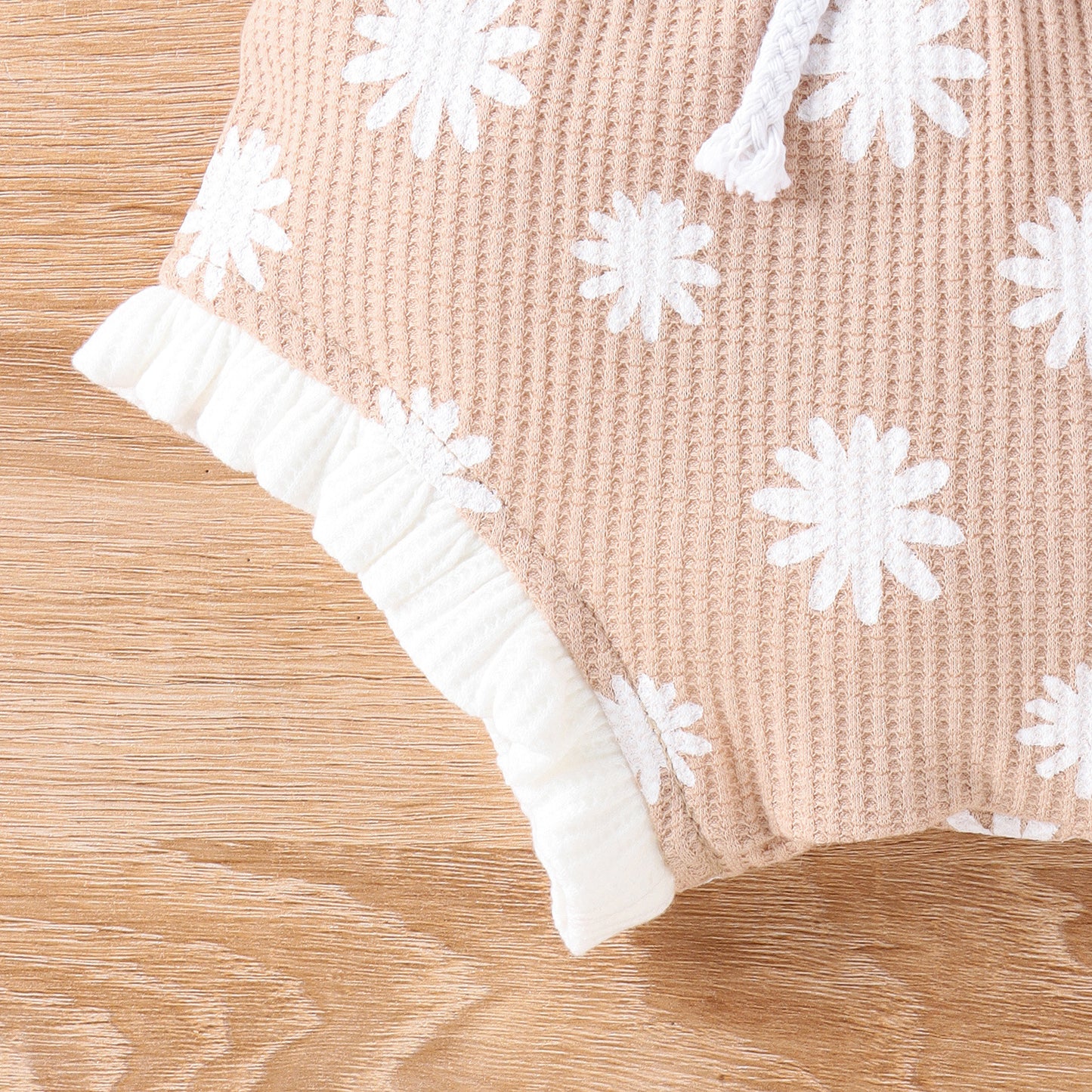 Waffle Two-piece Set Baby Triangle Shorts Suit