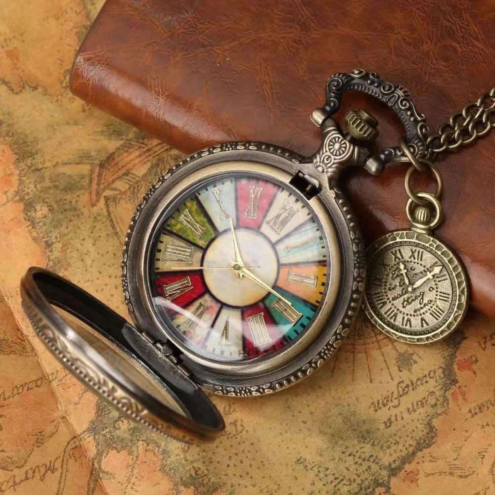Embossed Lace British Style Pocket Watch